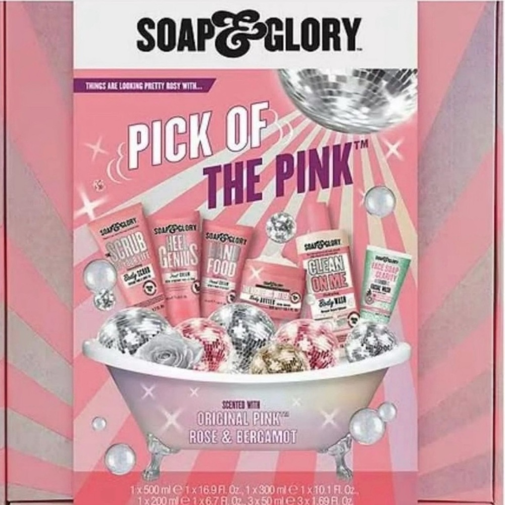 BNIB!Soap & Glory Pick of the Pink Gift Set Original Pink,Rose & Bergamot 😻💖🫧🎁🛍️ - Picture 10 of 15